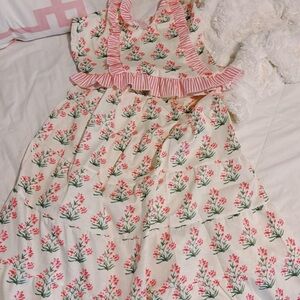 Floral Sleeveless Set with Ruffle Trim